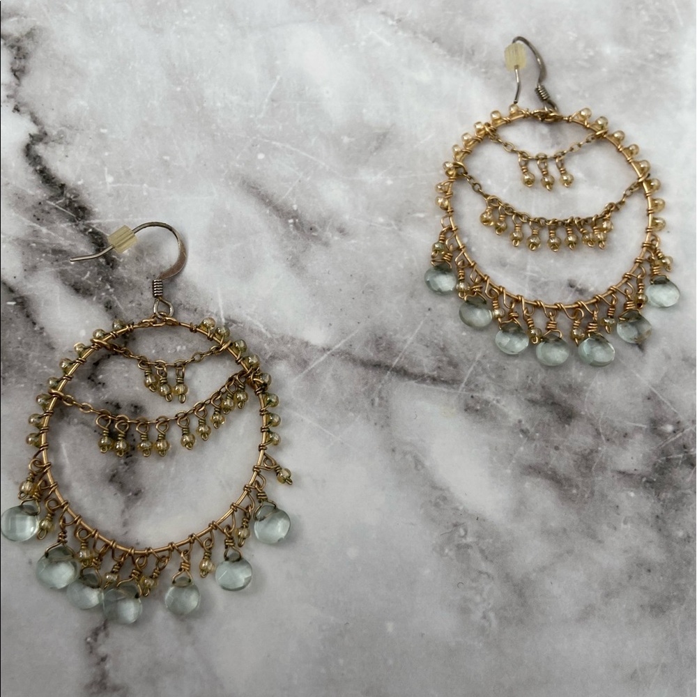 Hanging beaded earrings, bought at banana republic - Picture 3 of 4